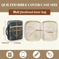 thumbnail image 5 of FOR U DESIGNS Cross Floral Pattern Bible Case Handbag with Handle Quilted Bible Holder Case Bible Journaling Supplies Bible Carrier Tote Bag for Bible Study/Daily Use, 5 of 7