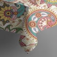 thumbnail image 2 of Multicolor Ethnic Paisley and Floral Pattern Rectangle Tablecloth 60"x120",Waterproof Polyester Rectangle Table Cloth, Wipeable Spillproof Polyester Tablecloth for Dining, Camping, Indoor and Outdoor, 2 of 6