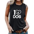 thumbnail image 1 of Tops casuales sexys de verano sin mangas para mujer Tops de chaleco sin mangas con estampado de cuello redondo regular Pompotops lopia994719, 1 of 4
