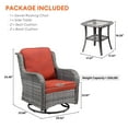 thumbnail image 6 of Ovios 3-Piece Patio Furniture Wicker Bistro Set with Swivel Chairs & Soft Cushions for Outdoor Living, 6 of 6