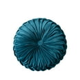 thumbnail image 1 of Round Cushions Pillows, Solid Color Velvet Chair Sofa Pumpkin Throw Pillow Pleated Round Pillow for Home Bed Car Decor Floor Pillow Cushion, 1 of 8