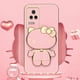 thumbnail image 2 of Funda magnética para teléfono Xiaomi Redmi K40 K30 K20 Pro, carcasa trasera chapada Ultra suave, Gato de dibujos animados, MakingUp, soporte de espejo zhangmengya LED, 2 of 2