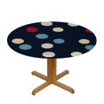 thumbnail image 3 of Autua Polka Dot Pattern Silk Screen Round Tablecloth 100% Polyester 31"-35, 3 of 8