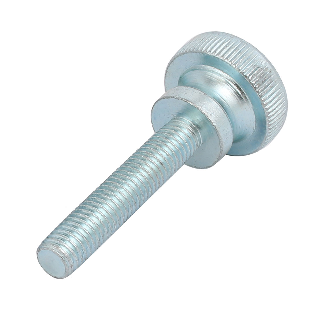 Unique Bargains M10x50mm Carbon Steel Flat Knurled Head Fully Threaded