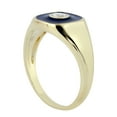 thumbnail image 3 of KIRAN FINE JEWEL Bezel CZ Diamond Statement Ring Yellow Gold Plated 925 Silver Wedding Women Gemstone Enamel Statement Jewelry Gift For Her, 3 of 5