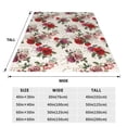 thumbnail image 3 of Pofeuu Rose Flowers Print Ultra-Soft Micro Fleece Blanket,for Bed Or Sofa,All Season Throw Blankets Flannel Blanket-80"x60", 3 of 7