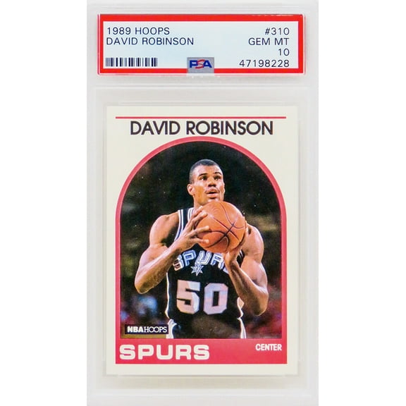 David Robinson (San Antonio Spurs) 1989 Hoops Basketball #310 RC Rookie Card - PSA 10 GEM MINT