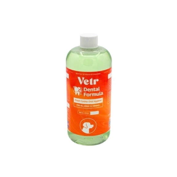 Vetr Dental Formula Liquid for Dogs - Enzyme Oral Additive for Breath and Teeth Support - 240mL (8 oz) - USA Made Vet-Approved