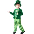 thumbnail image 5 of Alaiyaky 8 Pcs St. Patrick's Day Leprechaun Costume St. Patrick's Day Outfit with Jacket Pants Hat Bow Tie Shamrock Necklaces Glassesfor Irish Cosplay, 5 of 7