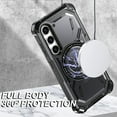 thumbnail image 2 of case for Samsung Galaxy S23 Case Compatible for Magsafe, Ultimate Protection Armor with Ring Holder Fit for Magsafe Wireless Charger Phone Case for Samsung Galaxy S23 HJJ Black, 2 of 10