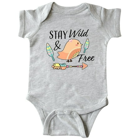 

Inktastic Stay Wild & Free with Chick Feathers and Arrow Gift Baby Girl Bodysuit