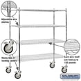 thumbnail image 3 of Salsbury Industries 9544M-CHR 48 inch W x 69 inch H x 24 inch D Wire Shelving - Mobile - Chrome, 3 of 3