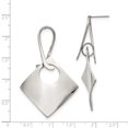 thumbnail image 3 of Stainless Steel Polished Post Dangle Earrings 52.9mm, 3 of 3