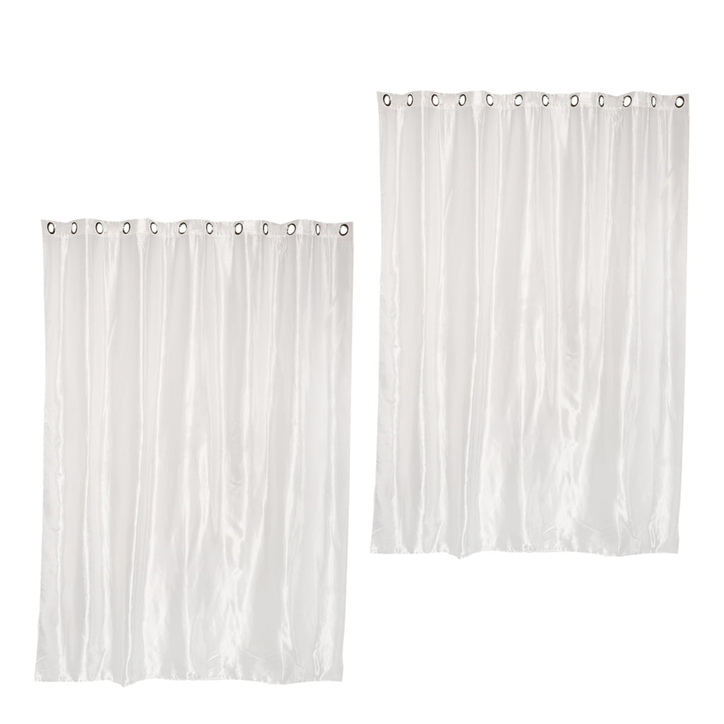Pair Solid Color Curtains Blackout Window Blinds 2 Styles Slot Top & Grommet 