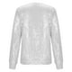 thumbnail image 5 of Chaqueta deportiva,Blusa holgada de manga larga con cuello redondo para mujer, mezcla de poliéster de color liso, cómoda para uso diario y trabajo, sopatenor, 5 of 8