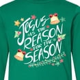 thumbnail image 4 of Inktastic Jesus is the Reason for the Season Christmas Bells and Stars Long Sleeve Youth T-Shirt, 4 of 5