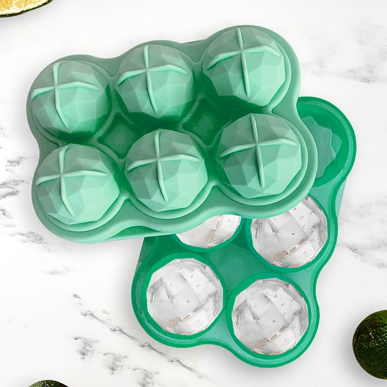 SDJMa Ice Ball Maker, Whiskey Ice Mold, Easy-Release & Flexible Silicone  Ice Cube Tray,Sphere Ice Mold for Whiskey and Cocktails