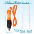 thumbnail image 2 of 2 Pcs Uxcell Big Fat Pens, Orange Heavy Weighted Ballpoint Pen Retractable Wide Grip Thick Pen with Strap for Hand Tremors Elderly Handicap(6 Black Refills + 6 Blue Refills), 2 of 6