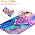 thumbnail image 4 of Casetego for iPhone 11 Case,with Ring Holder,Marble Sparkly Glitter TPU Slim Fit Drop Protection Rugged Shockproof Cover for Women Girls,Purple Blue, 4 of 7