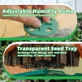 thumbnail image 5 of 5-Pack Seed Starter Kit with LED Grow Lights Indoor Propagation Trays with Adjustable Humidity Dome & Clear Seedling Trays Mini Greenhouse Seed Starting Set for Plants Vegetables Herbs Flowers, 5 of 7