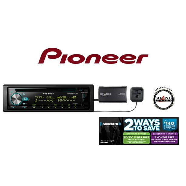 Pioneer DEHX6800BT CD Receiver w/ Bluetooth SiriusXM SXV300v1