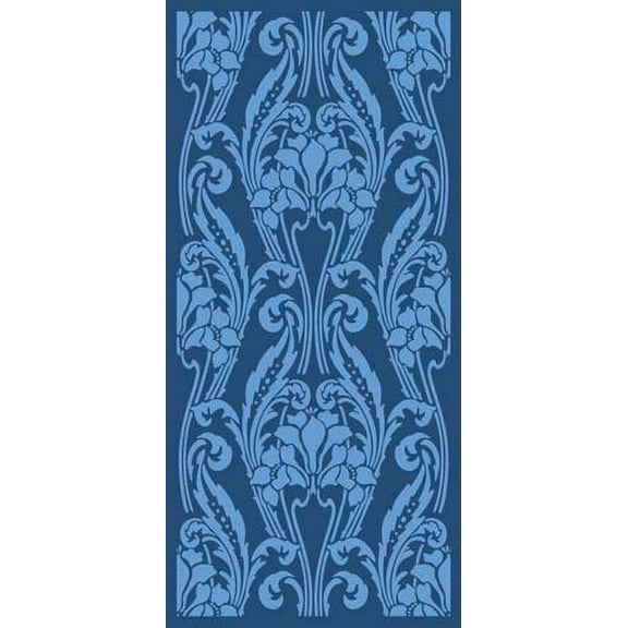 Nouveau Florentine Stripe Wall Stencil SKU #3651 by Designer Stencils