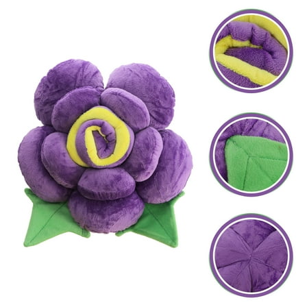 LEORX Rose Flower Seat Cushion with Quilted Thickness for Comfortable Home Use