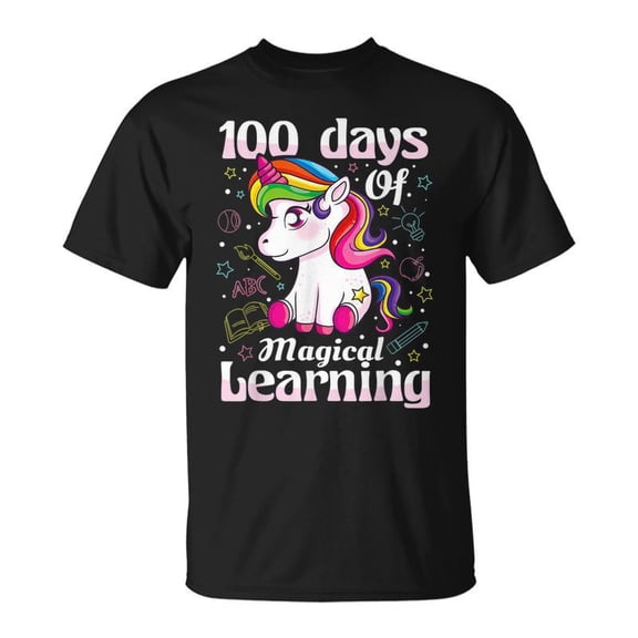 100Th Day Of School Unicorn Girls 100 Days Of School V3 TShirt