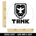 thumbnail image 2 of Pixel RPG Tank Warrior Shield Self-Inking Rubber Stamp Ink Stamper - Orange Ink - Small 3/4 Inch, 2 of 7