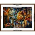 thumbnail image 5 of Art.com Cafe in the Old City Art Print by Leonid Afremov, Brown Frame Wall Art, 29" x 23", 5 of 5