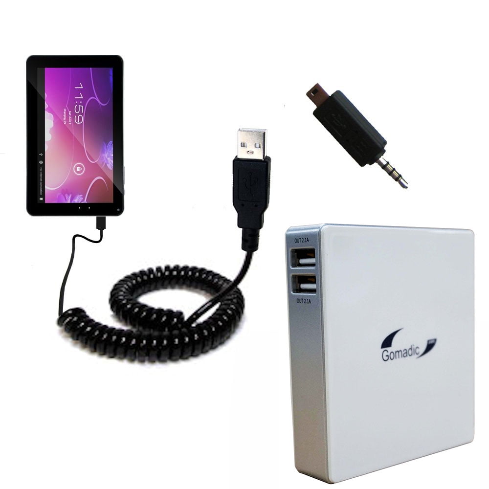 Gomadic High Capacity Rechargeable External Battery Pack suitable for the iView 900TPC - Portable Charger with TipExchange Technology