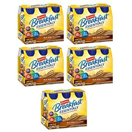 Carnation Breakfast Essentials Rich Milk Chocolate Nutritional Drink 6 Count 8 Fl. Oz. Bottles (Pack Of 5)