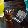 thumbnail image 3 of QHUDLV Espresso Cooling Ball, 2 Premium XXL 55mm Stainless Steel Ice Whiskey Balls, Whiskey Rocks Chilling Stones, Whiskey Stone Ice Cube Balls, Round Chilling Spheres, Gifts for Men Husband Birthday, 3 of 9