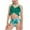 Green A, variant on Fesfesfes Girls Summer Swimsuits Casual Cute Floral Print Double Ruffle Sling Swimwear Beach Swimsuits Split Two-Piece Bikini Sets