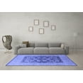 thumbnail image 3 of Ahgly Company Indoor Square Oriental Blue Traditional Area Rugs, 3' Square, 3 of 4
