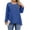 Blue, variant on WellSize Plus Size Women Tunic Tops Casual Crew Neck Long Sleeve Blouses Dressy Pleated Fall Shirts