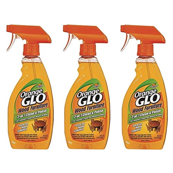 Orange Glo 640823841079 Pack of 3 Wood Furniture 2-in-1 Clean and Polish, 144 Fl Oz