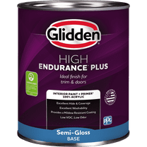 Glidden HEP Interior Paint   Primer All-In-One Semi-Gloss, Tintable Base, 1 Quart