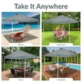 thumbnail image 6 of Sunnydaze 10' x 10' Gray Solid Premium Pop-Up Canopy Shade with Vent, 6 of 16