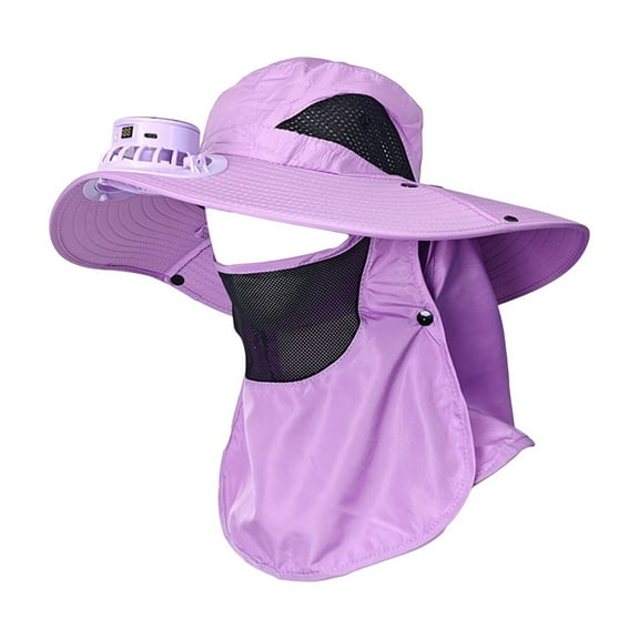 PBAZIH Solar-Powered Mini Fan Hat, USB Rechargeable, Strong Airflow, Summer Outdoor Accessories, Hiking, Fishing, Breathable Sun Protection, Adjustable Wind Speed, Comfortable Fit