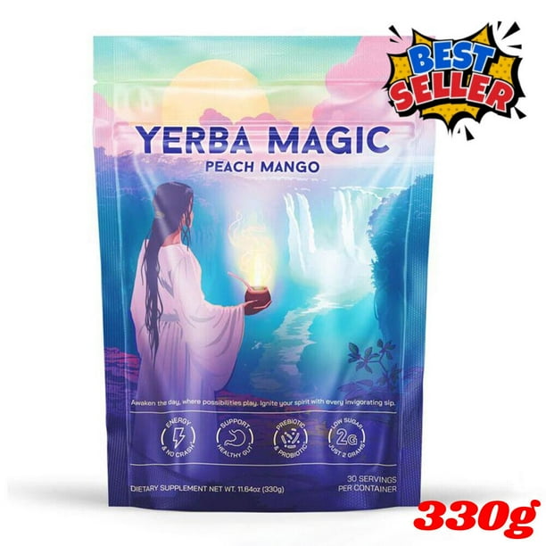 Yerba Magic Instant TeaPowder: ¡Superbebida 3 en 1 de Melocotón y Mango! ¡Nuevo y mejor!