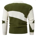 thumbnail image 3 of YLSDY Men's Crewneck Sweater Men's Mock Neck Sweater Color Block Casual Knitted Bottom Top Men's Crewneck Sweater Green XL, 3 of 3