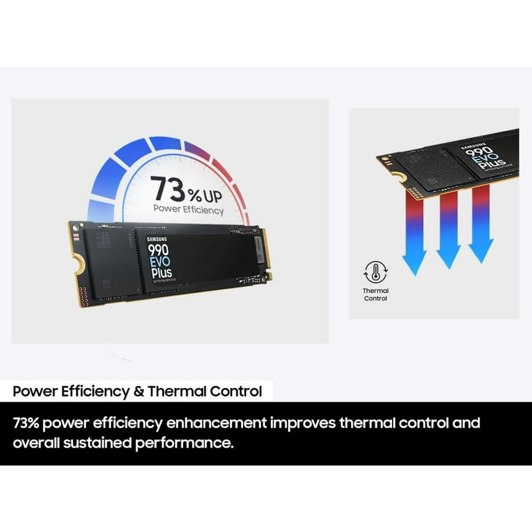 SAMSUNG 990 EVO PLUS SSD 1TB, PCIe Gen 4x4 | Gen 5x2 M.2 2280, Speeds Up-to 7,150 MB/s, Upgrade Storage for PC/Laptops, HMB Technology and Intelligent SAMSUNG 990 EVO PLUS SSD 1TB, PCIe Gen 4x4 | Gen 5x2 M.2 2280, Speeds Up-to 7,150 MB/s, Upgrade Storage for PC/Laptops, HMB Technology and Intelligent