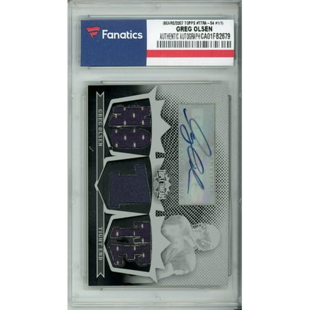 Greg Olsen Chicago Bears Autographed 2007 Topps Triple Threads Relic RC #TTRA-54 #1/1 - Topps - Fanatics Authentic Certified
