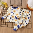 thumbnail image 2 of FAOWME Children Warm Home Wear Boys Girls Long Sleeve Tops With Long Pants Cotton Sets Baby Double Layer Cotton Outfits Clothes Sets Stylish O-Neck Dailywear, 2 of 6