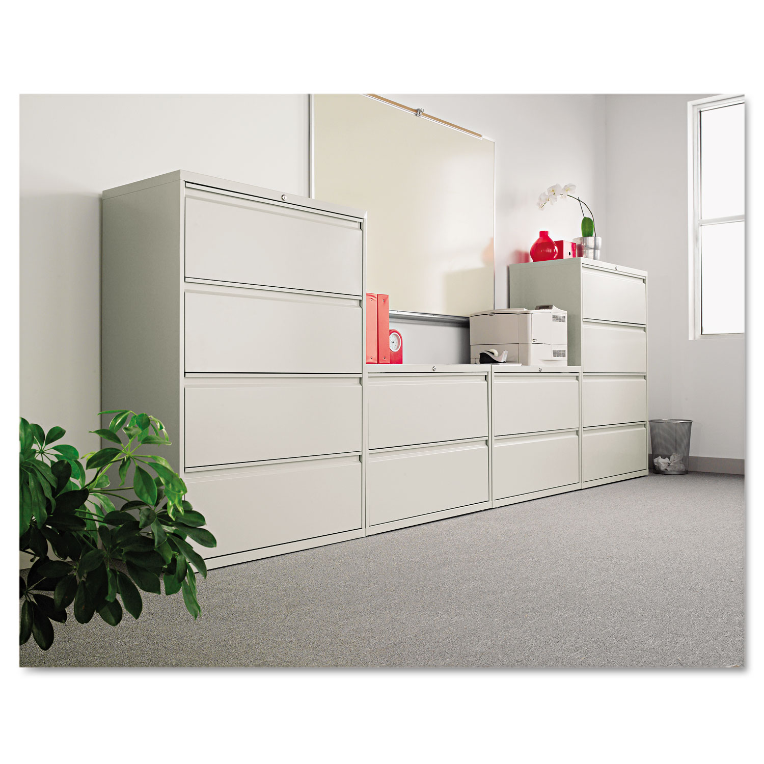 Alera Two-drawer Lateral File Cabinet, 42w X 18d X 28h, Light Gray - image 2 of 3