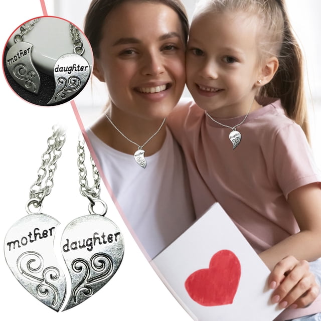 Fiudx Collar para Hija, Elegante Diseño de Dos Piezas, Aleación Versátil, 38 Cm de Largo con Extensión, Ideal para Cumpleaños, Aniversarios, Regalos de Verano, para Mujeres y Niñas.