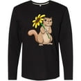 thumbnail image 3 of Inktastic Cute Chipmunk with Sunflower Long Sleeve T-Shirt, 3 of 5