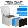 thumbnail image 4 of Stainless Steel Drop-In Ice Chest with Hinged Lid for Outdoor Kitchen & Patio - 40QT Commercial Cooler, Drain Pipe & Plug, 24H Cold Retention, Silver, Hinged Lid, 20x16x13 inch, 4 of 7