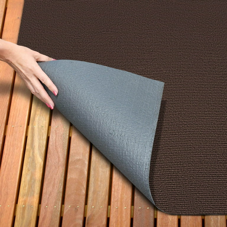 Indoor/Outdoor Carpet with Rubber Marine Backing - Dark Brown 6' x 10' - Several Sizes Available - Carpet Flooring for Patio, Porch, Deck, Boat, Basement or Garage Indoor/Outdoor Carpet with Rubber Marine Backing - Dark Brown 6' x 10' - Several Sizes Available - Carpet Flooring for Patio, Porch, Deck, Boat, Basement or Garage